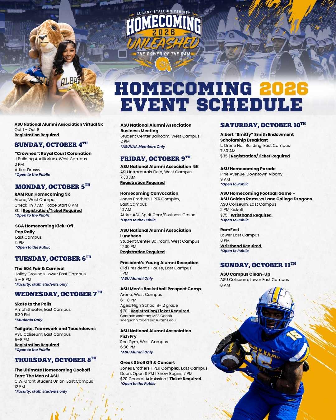 Homecoming Events 2026