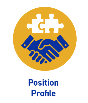 Icon of hands shaking underneath says position profile 