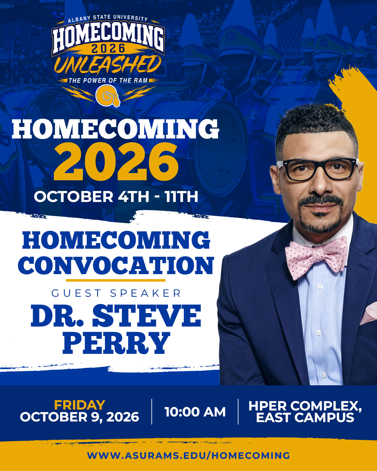 Homecoming Convocation Speaker Dr. Steve Perry 2026