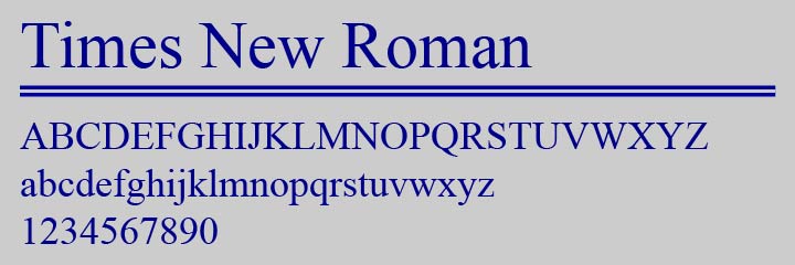 Times-New-Roman font