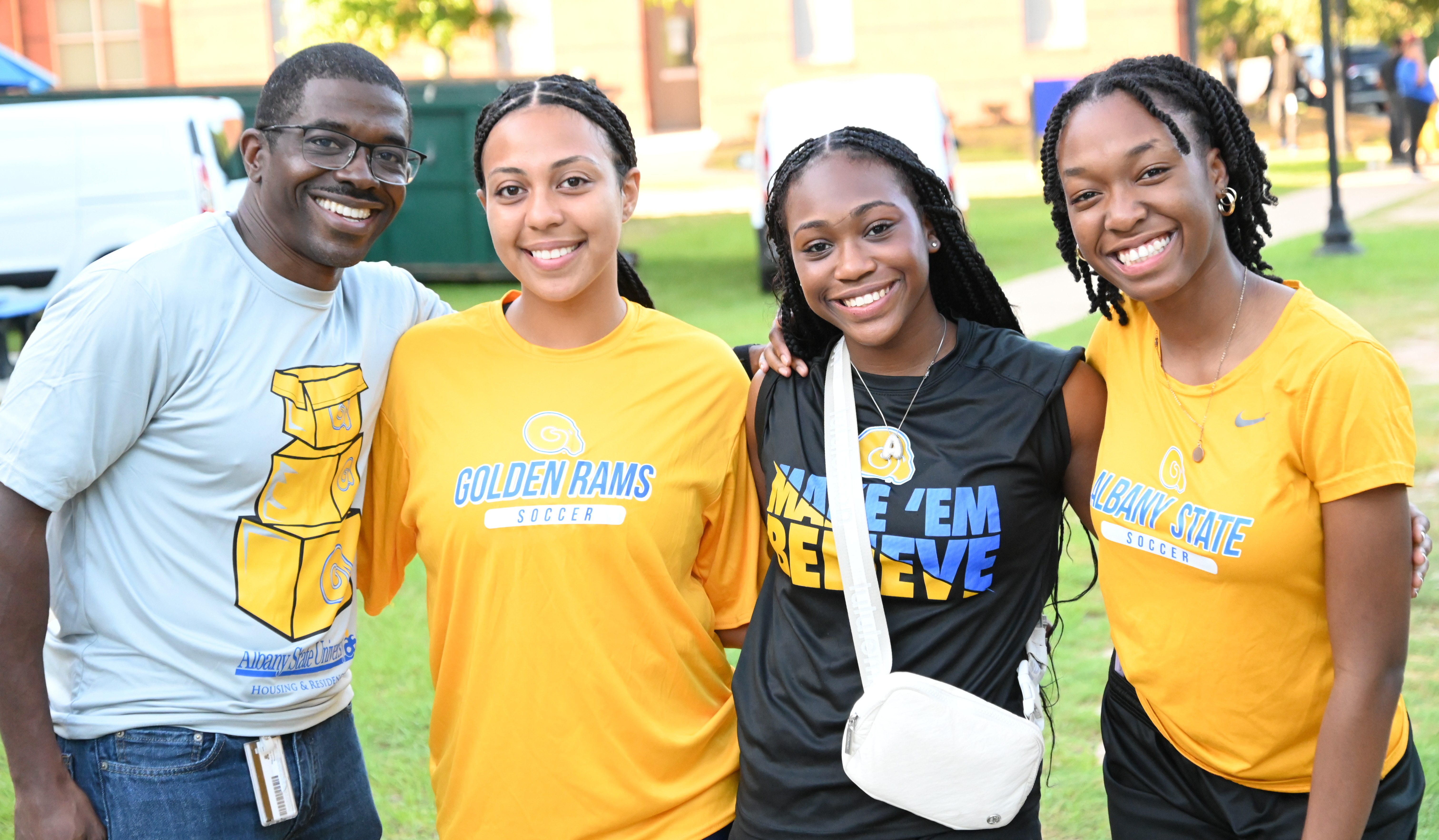 Activites Board President Scott and Students